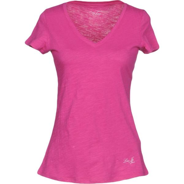 T-shirt con pizzo contrasto a maniche corte in cotone senza tasche jersey Liu •Jo tinta unita