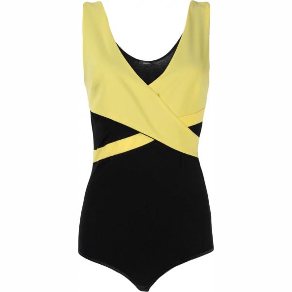 Top fantasia scollatura profonda crêpe Hanita multicolore