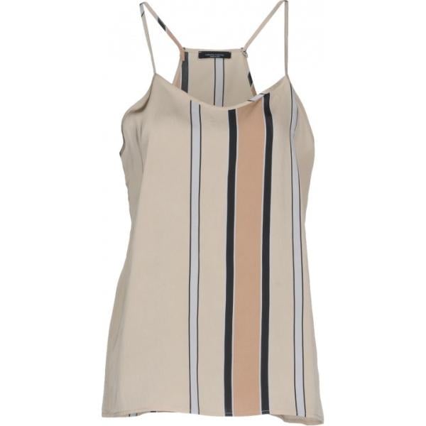 Top a righe effetto acetato scollatura profonda twill Roberto Collina a righe