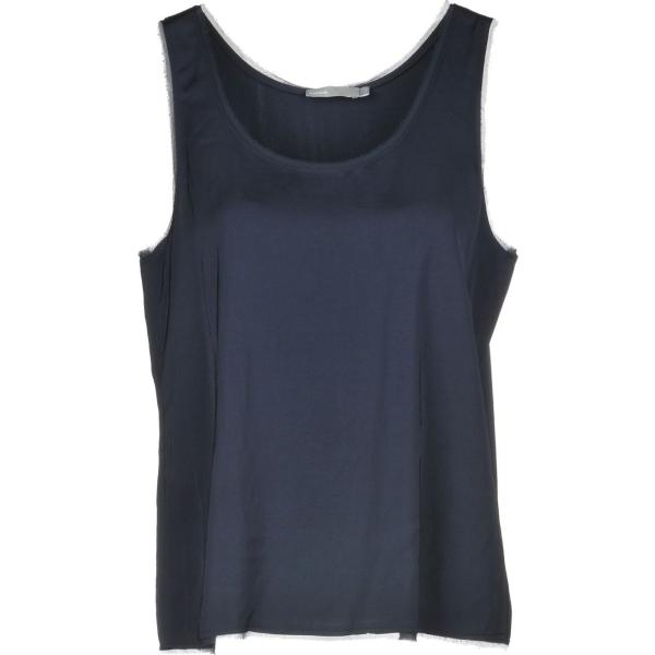 top Vince. blu tinta unita