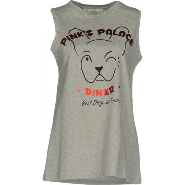 T-shirt con stampa collo tondo senza maniche in cotone jersey Être Cécile con stampe