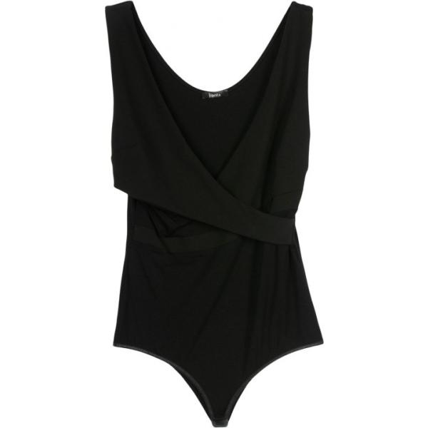 Top scollatura profonda crêpe Hanita tinta unita