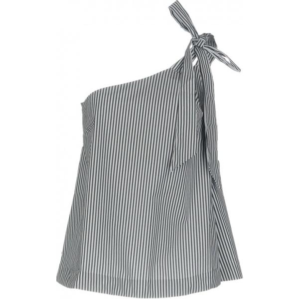 Top con fiocco monospalla a righe scollatura profonda senza tasche elasticizzato ..,Merci a righe
