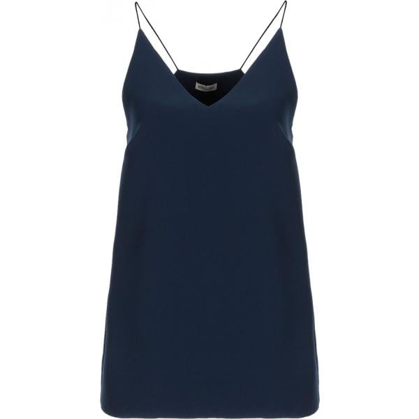 top Emma & Gaia blu tinta unita
