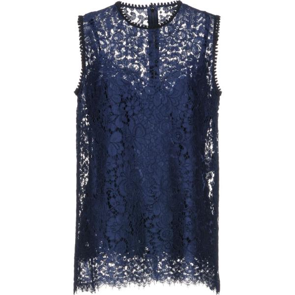 top Dolce & Gabbana blu tinta unita