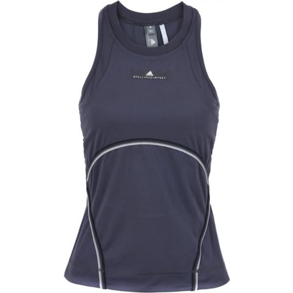Top collo tondo senza maniche in materiale riciclato jersey ADIDAS by STELLA McCARTNEY tinta unita