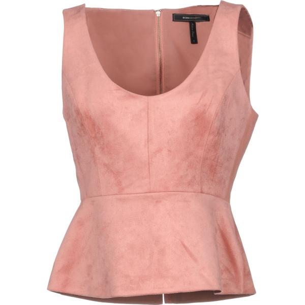 Top effetto scamosciato scollatura profonda con zip tinta unita Bcbgmaxazria tinta unita