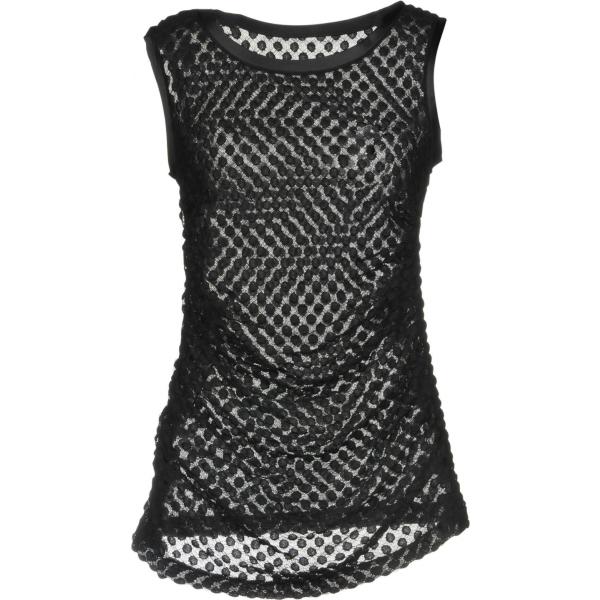 Top con drappeggio collo tondo senza maniche interno foderato in tulle jacquard Dolce & Gabbana tinta unita