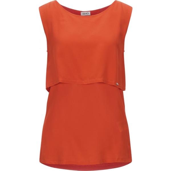 top Liu •Jo rosso tinta unita