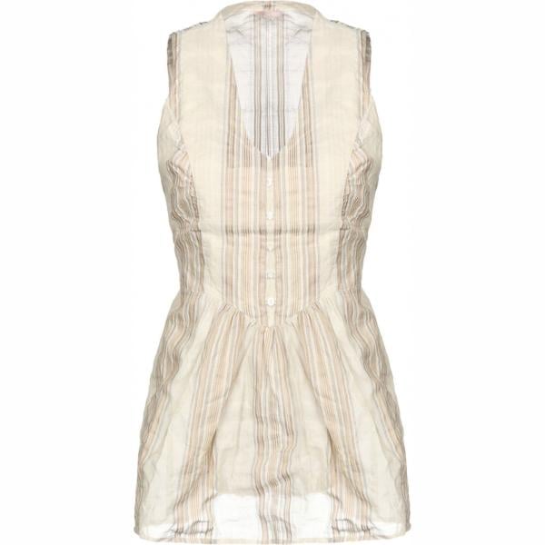 top Caliban bianco a righe