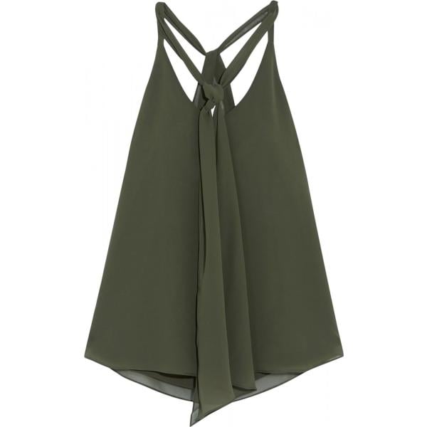 top Haute Hippie verde tinta unita