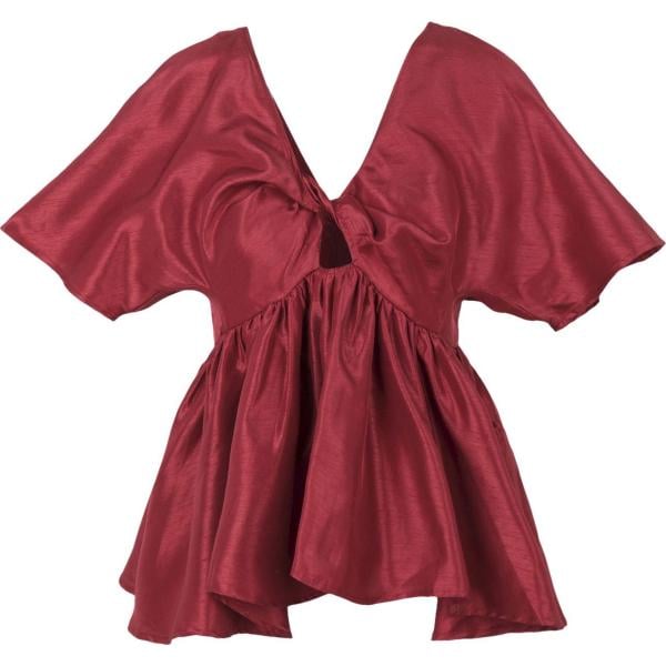 top C/Meo Collective rosso tinta unita