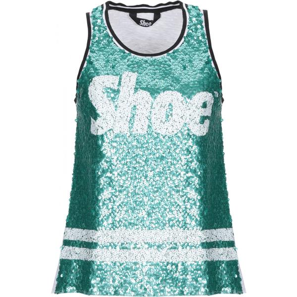 Canottiera fantasia con paillettes collo tondo senza maniche in tulle jersey Shoeshine multicolore