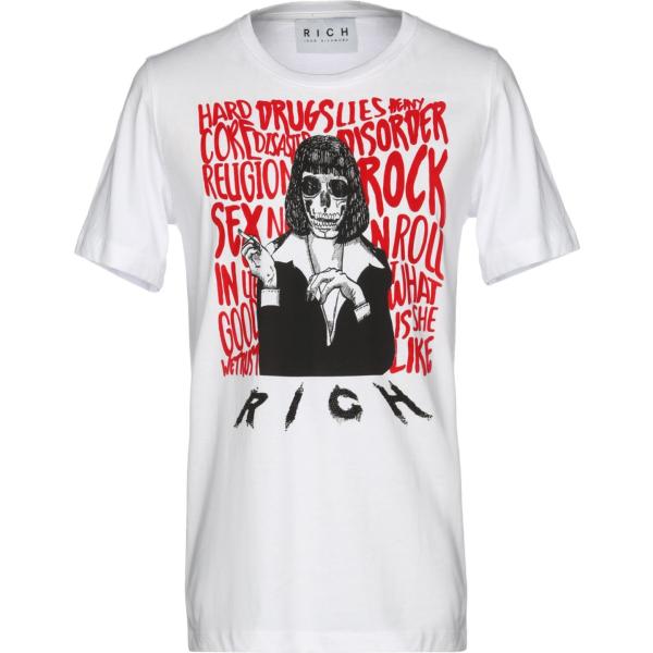 t-shirt John Richmond bianco con stampe