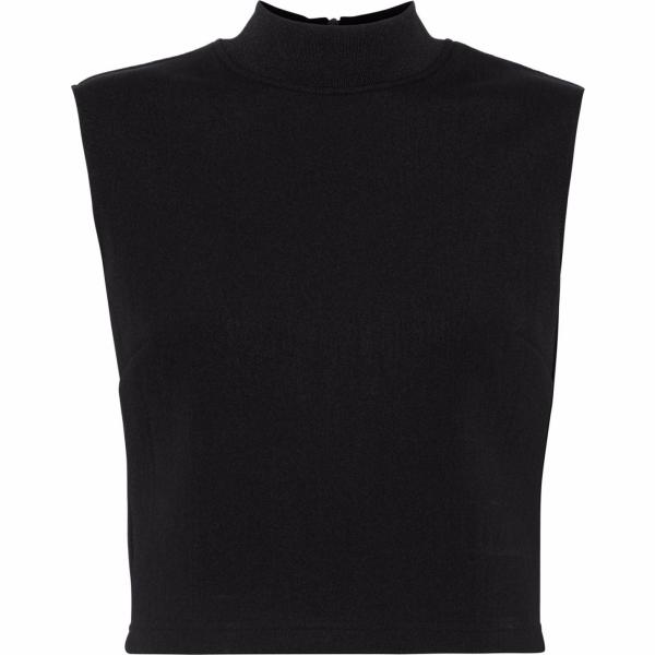 Top collo alto con zip jersey McQ Alexander McQueen tinta unita