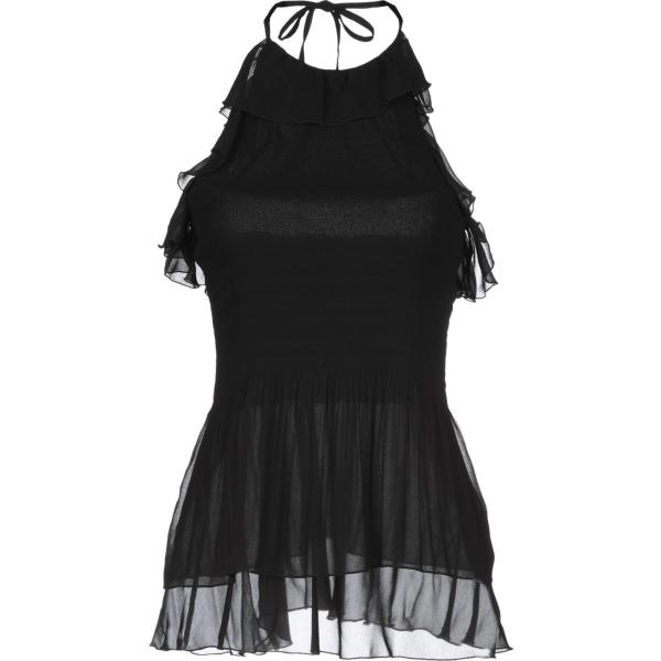 top Atos Lombardini nero tinta unita