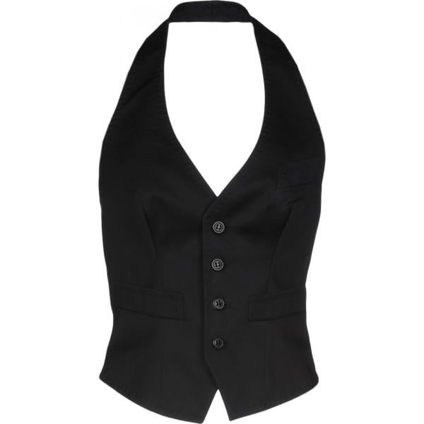 Top collo a v senza maniche interno foderato in gabardine tinta unita Dsquared2 tinta unita