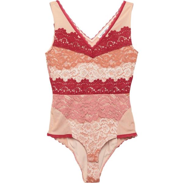 Top con pizzo fantasia multicolore scollatura profonda con zip in tulle Silvian Heach multicolore