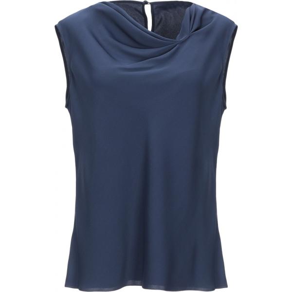 Top con drappeggio scollatura interno semi-foderato in raso tinta unita Armani Collezioni tinta unita