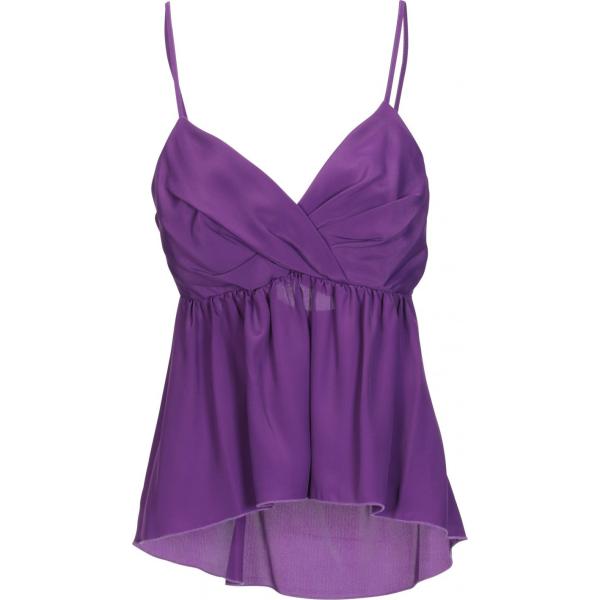 Top effetto acetato scollatura profonda con zip in raso tinta unita Atos Atos Lombardini tinta unita