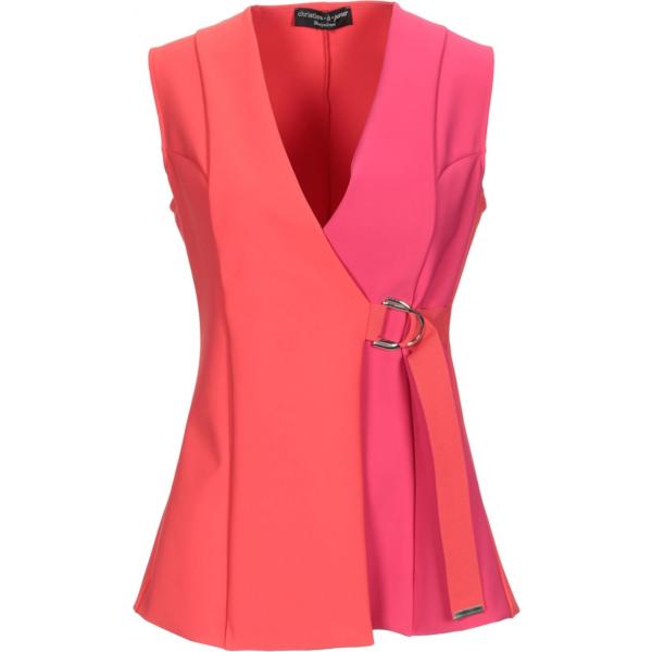 Top fantasia collo a v senza maniche con fibbia interno sfoderato jersey Christies À Porter multicolore