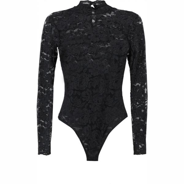 Blusa con pizzo collo alto a maniche lunghe tinta unita Allsaints tinta unita