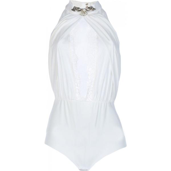 Top con pizzo collo tondo senza maniche jersey Elisabetta Franchi tinta unita