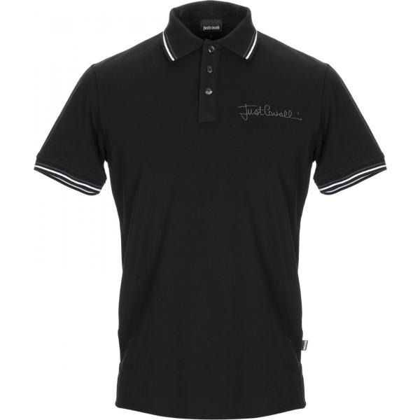 T-shirt e polo senza tasche piqué a maniche corte tinta unita Just Cavalli nero tinta unita