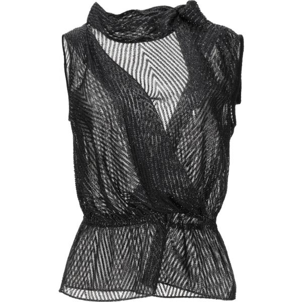top Pinko nero tinta unita