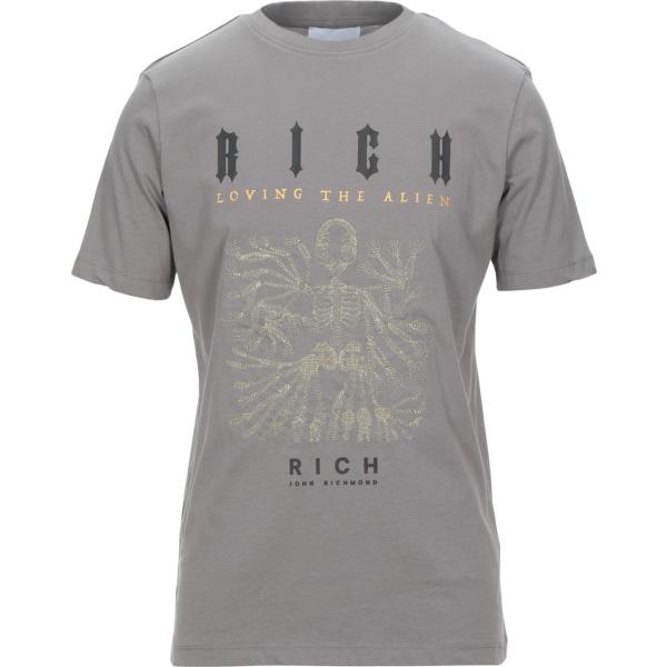 t-shirt John Richmond grigio tinta unita