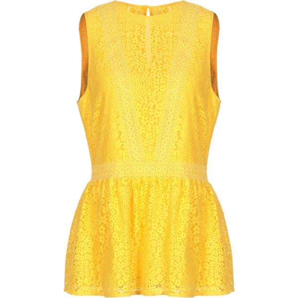 top Michael Michael Kors giallo tinta unita