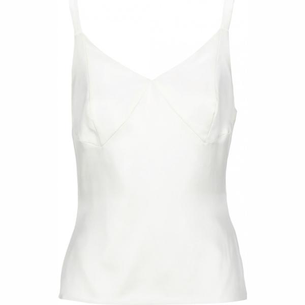 top Iris & Ink bianco tinta unita
