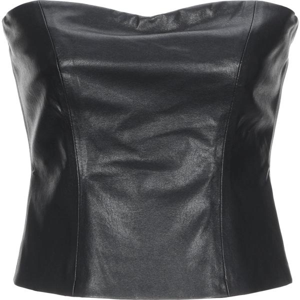 Top scollatura profonda con fasce interno foderato in pelle sintetica tinta unita Allure tinta unita