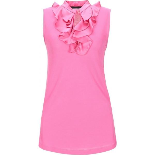 top Emporio Armani viola tinta unita