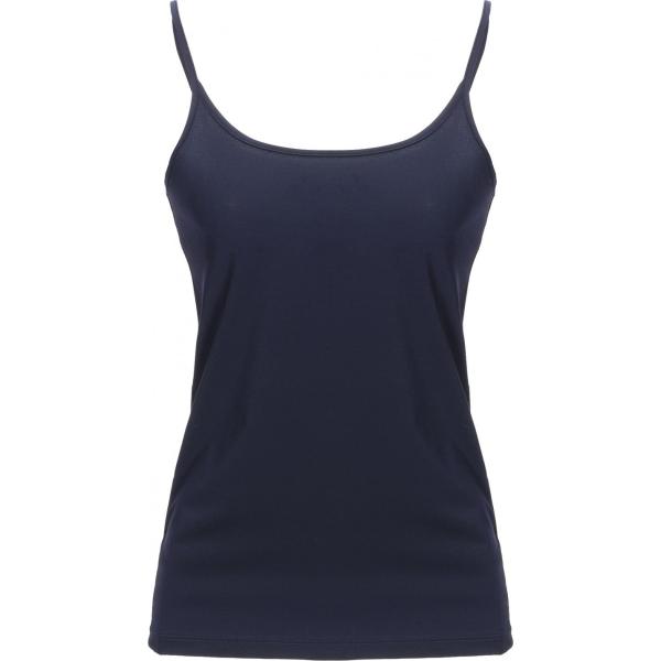Top collo tondo jersey Jil Sander blu tinta unita