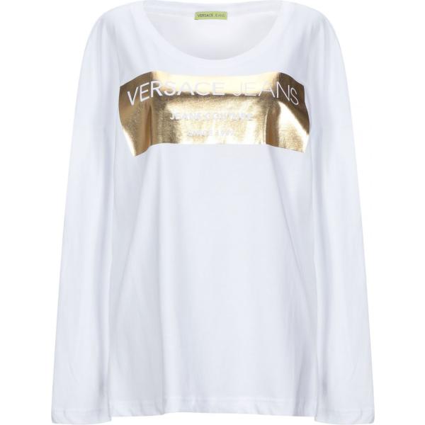 t-shirt Versace Jeans bianco con stampe