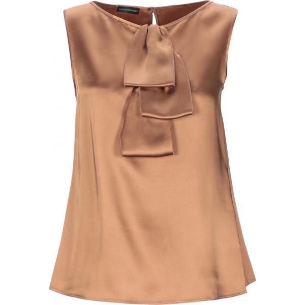 top Emporio Armani marrone tinta unita