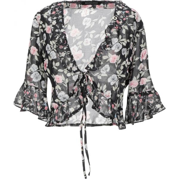 top Mangano multicolore a fiori