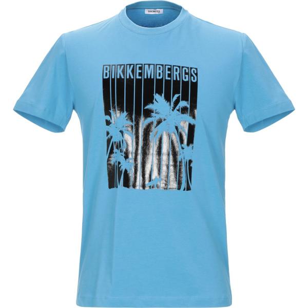 t-shirt Bikkembergs blu con stampe