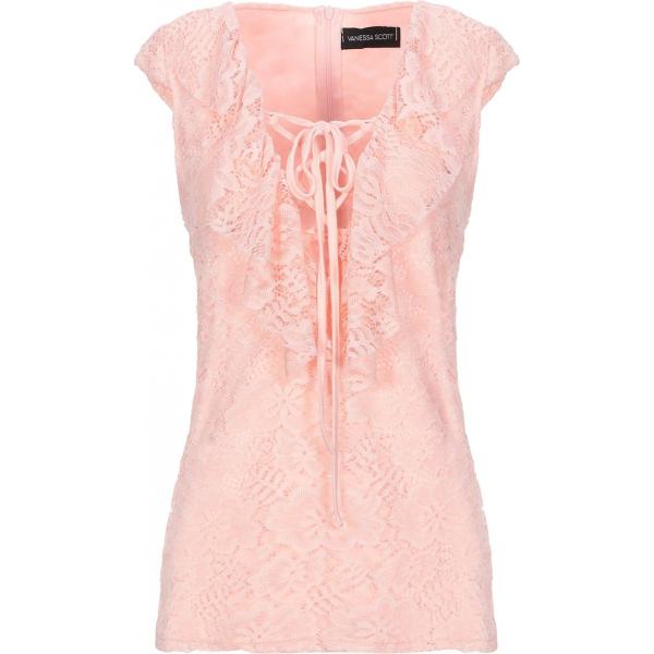 top Vanessa Scott rosa tinta unita