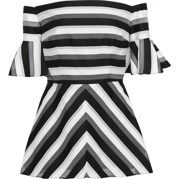 bluse Lela Rose nero a righe