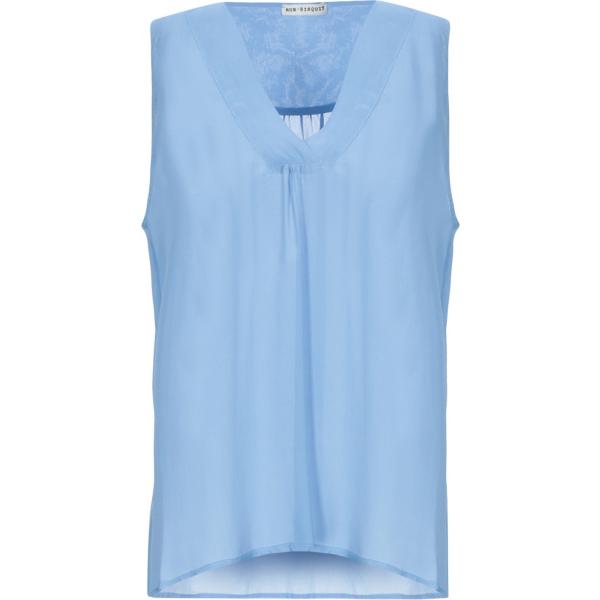 top Rue•8Isquit blu tinta unita