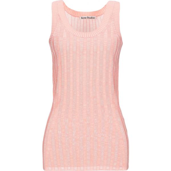 top Acne Studios rosa tinta unita