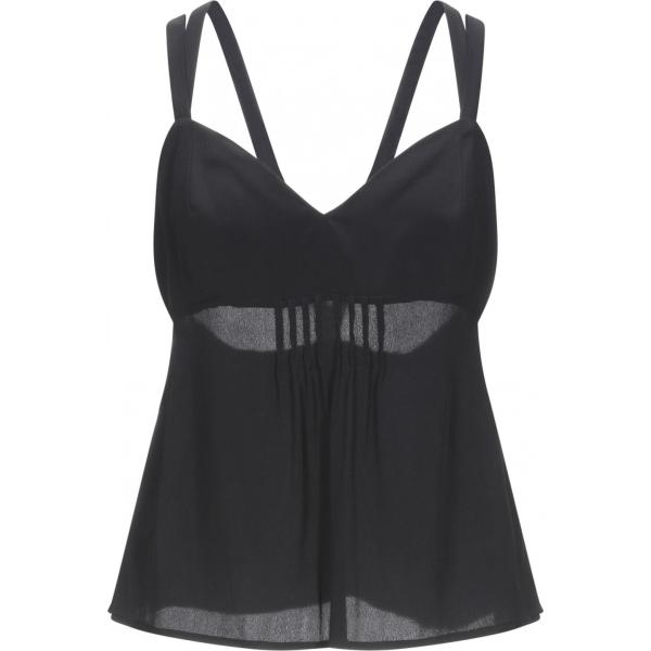 top Manila Grace nero tinta unita