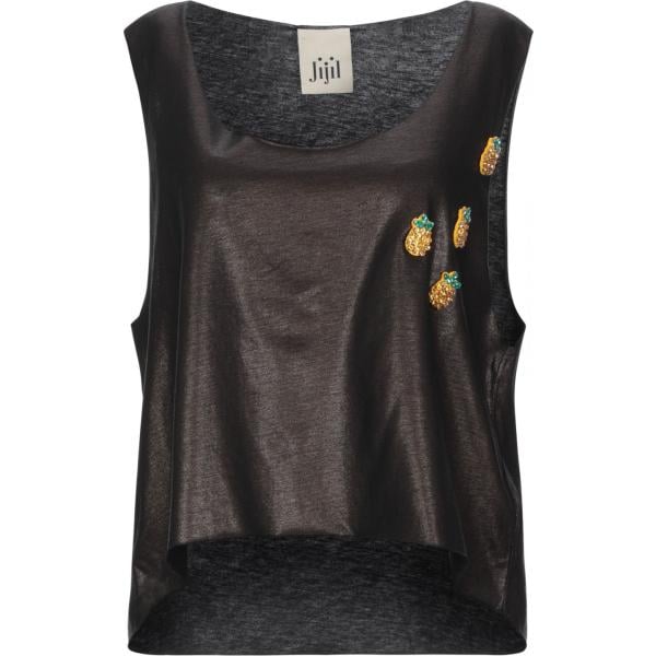 top Jijil nero tinta unita