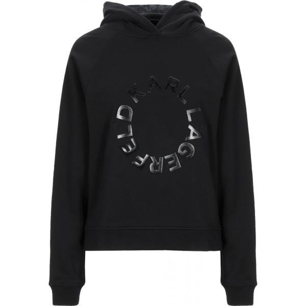Felpa contrasto con cappuccio a maniche lunghe in cotone tinta unita Karl Lagerfeld tinta unita