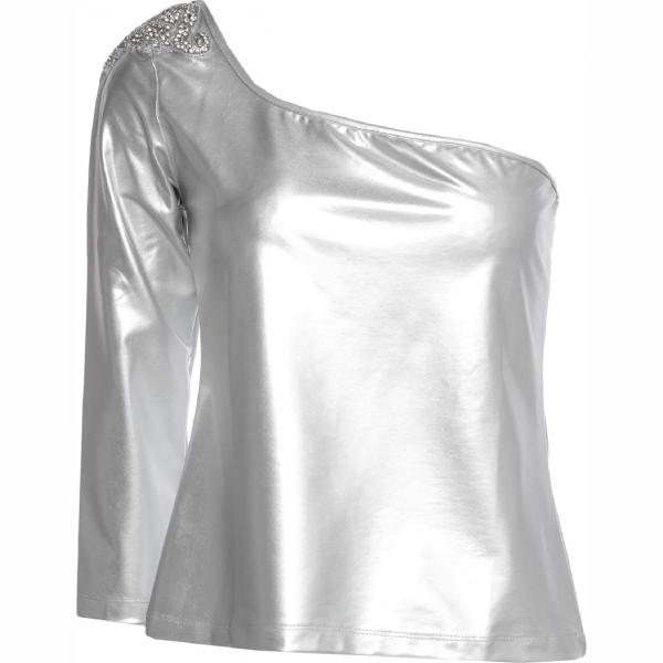 top T+Art grigio tinta unita