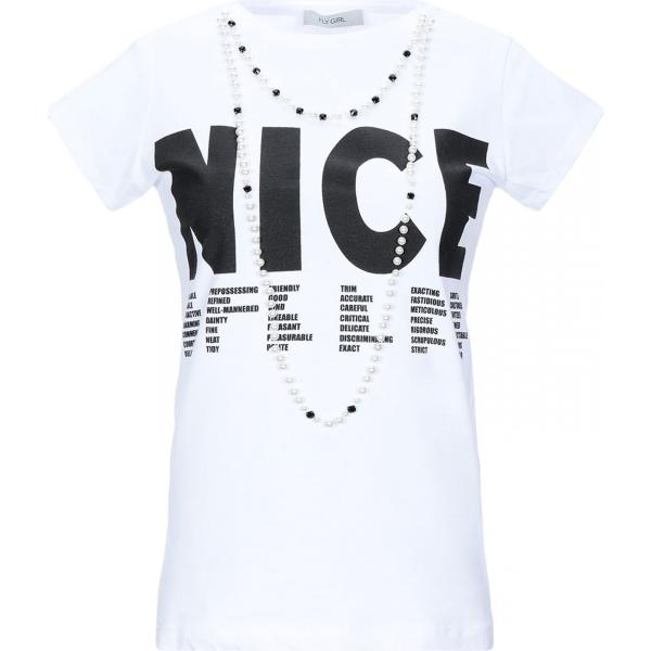 t-shirt Fly Girl bianco con stampe