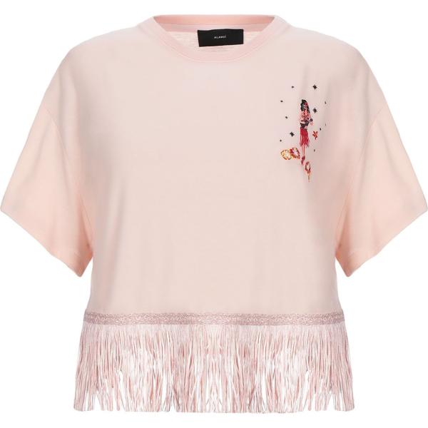 t-shirt Alanui rosa tinta unita