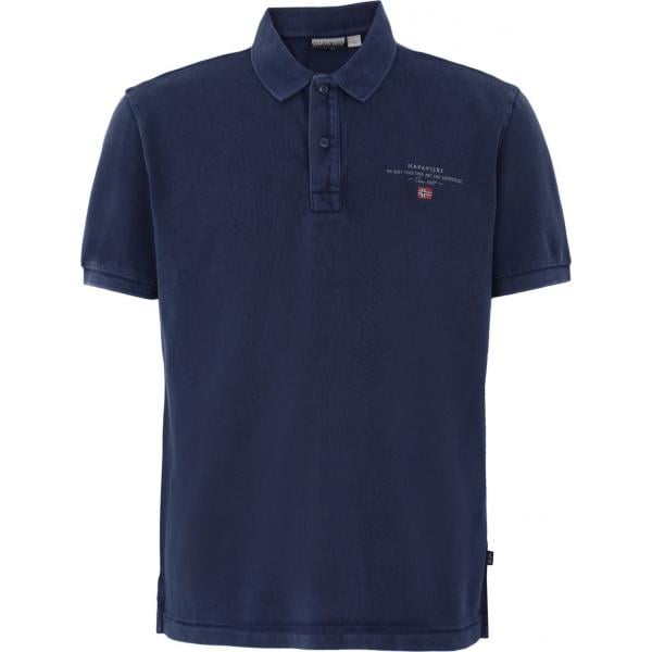 polo Napapijri blu tinta unita
